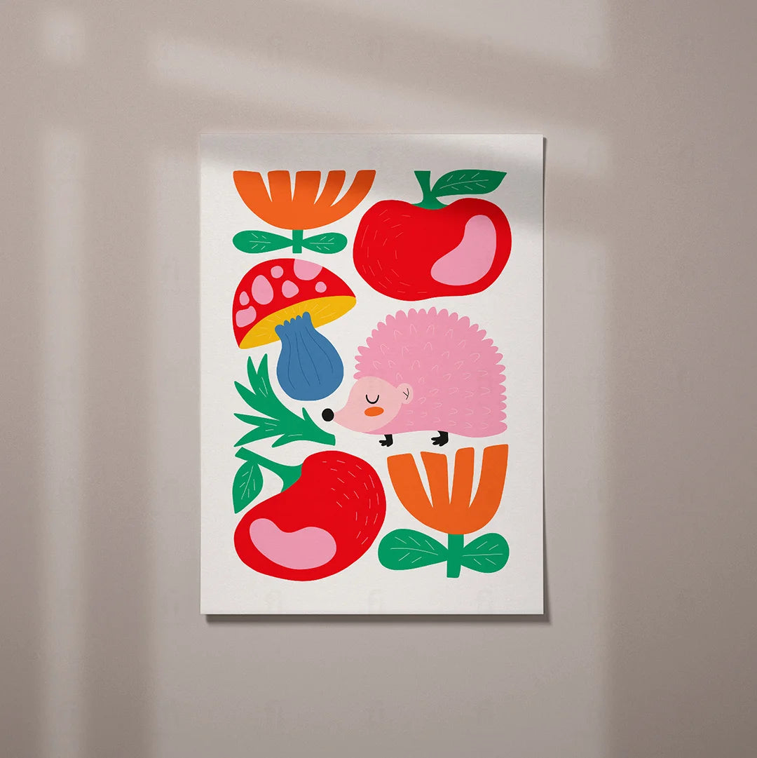 Plakat "Jeżyk - Kolorowy Świat Natury" - Grafika dla Dzieci