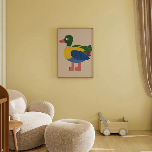 Plakat Kolorowa Kaczka – Obrazek do Pokoju Dziecka