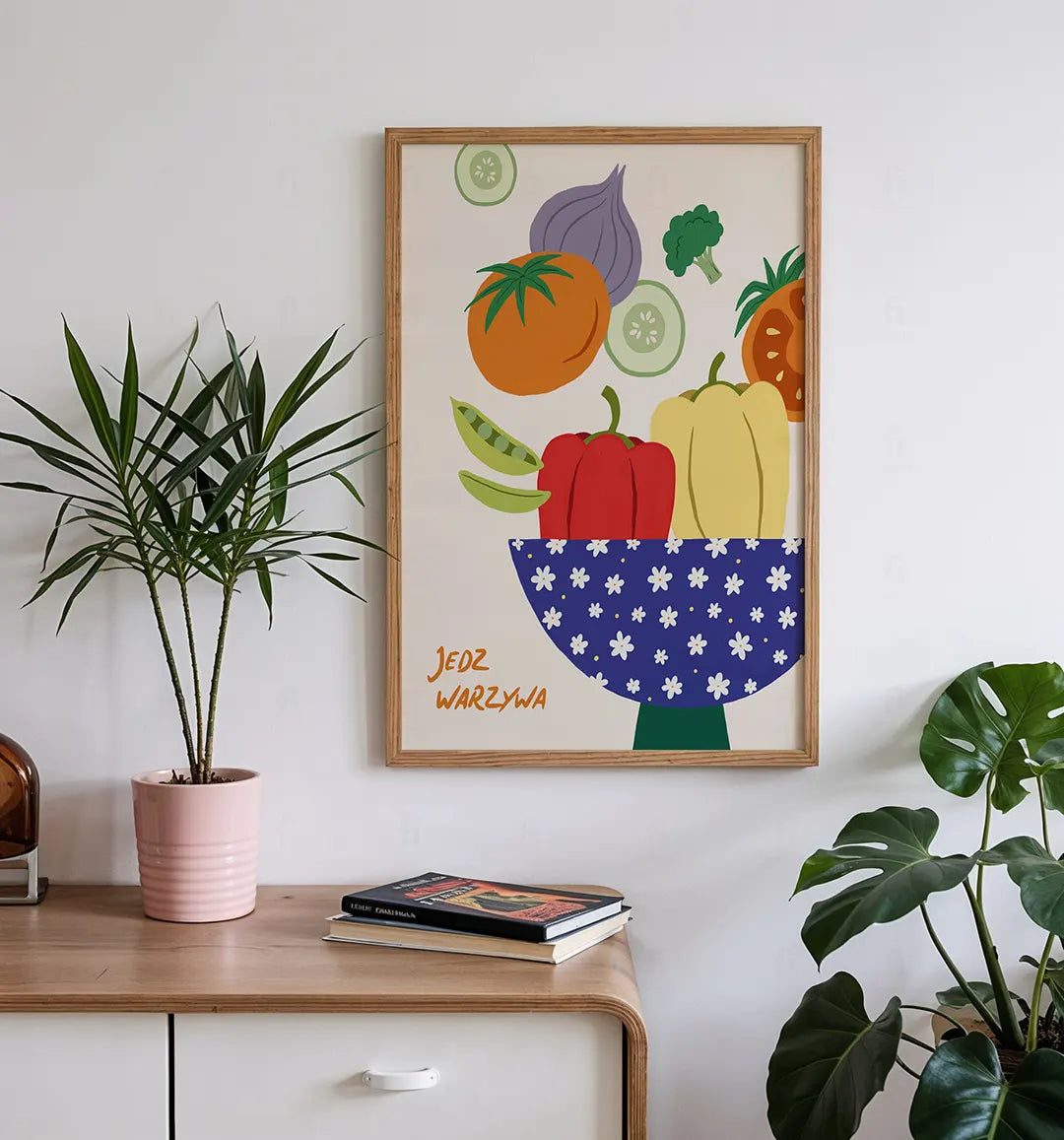 Plakat Jedz Warzywa – Kolorowa Dekoracja Do Kuchni