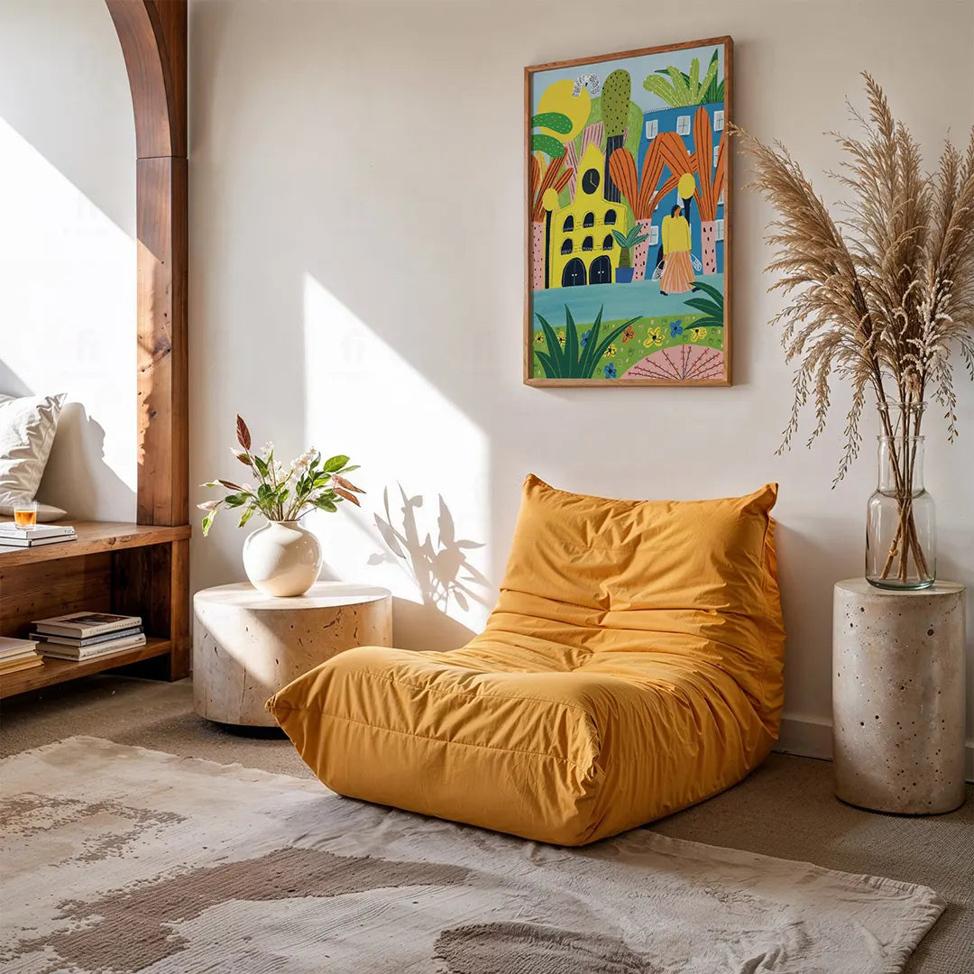 Plakat Kolorowe Miasto – Ilustracja do Salonu