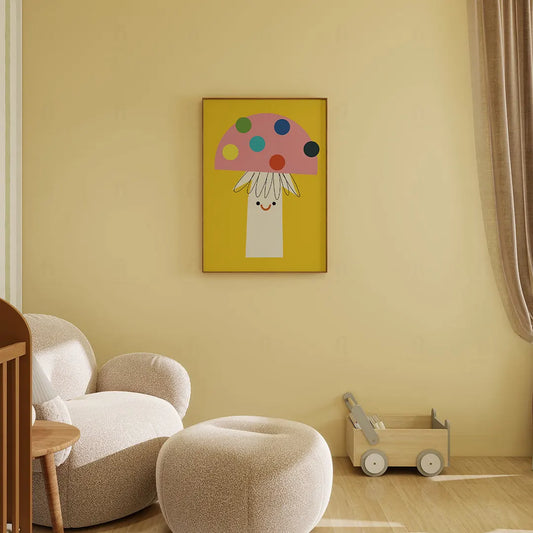 Plakat Wesoły Muchomor – Kolorowy Pokój Dziecka