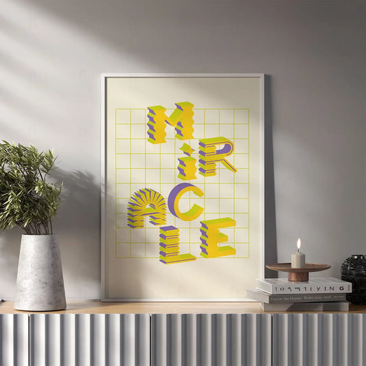 Abstrakcyjny plakat "Miracle w nowoczesnym salonie