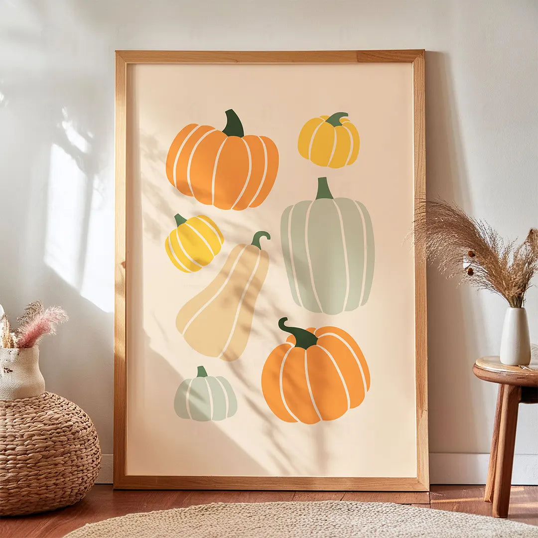 Plakat "Festiwal Dyni" - Grafika z Różnymi Dyniami