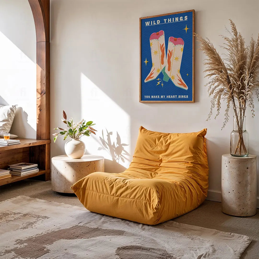 Plakat Wild Things – Kowbojki Western Boho