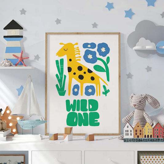 Plakat "Dziki Duch" - Grafika z Żyrafą