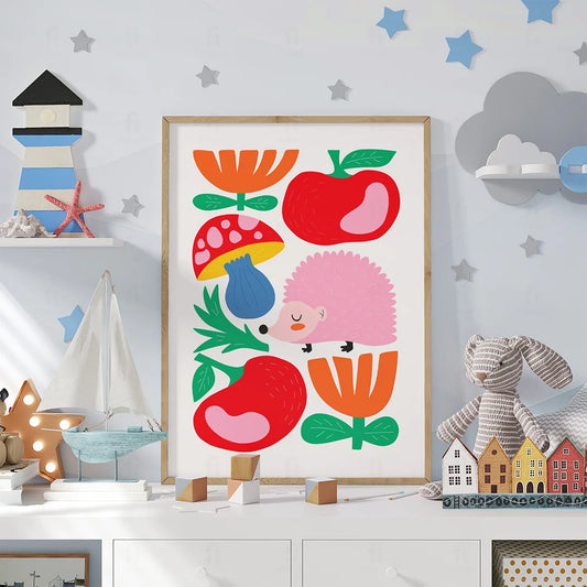 Plakat "Jeżyk - Kolorowy Świat Natury" - Grafika dla Dzieci