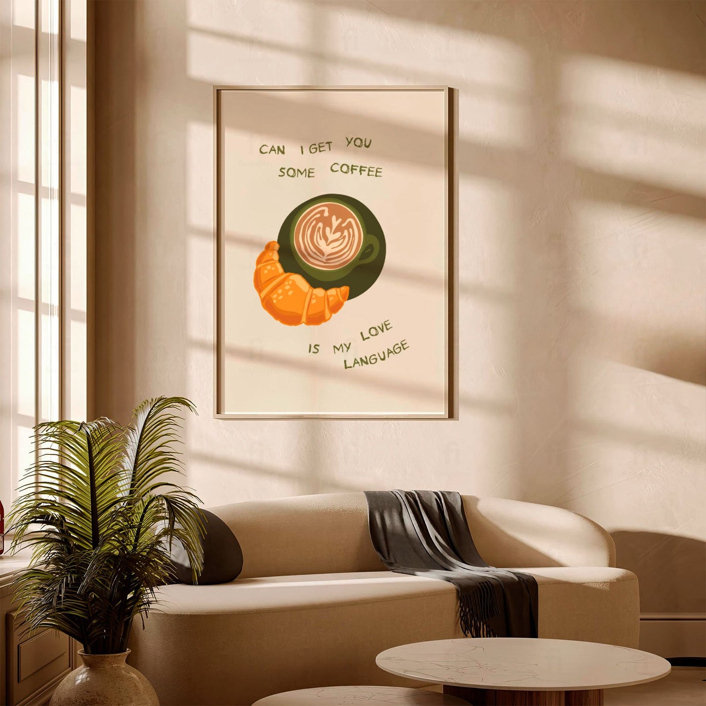 Plakat "Kawa jako Język Miłości" - Grafika dla Kawoszy