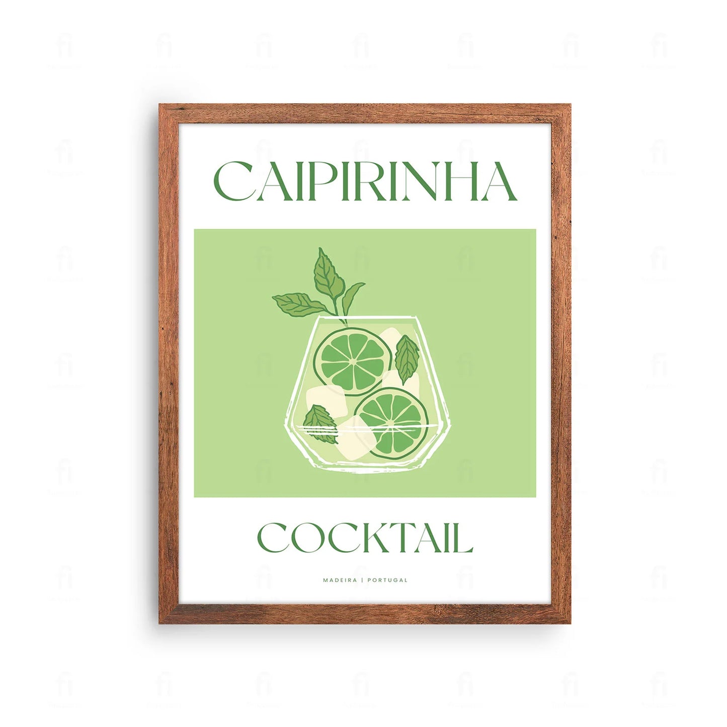 Plakat "Caipirinha" - Brazylijska Grafika z Koktajlem