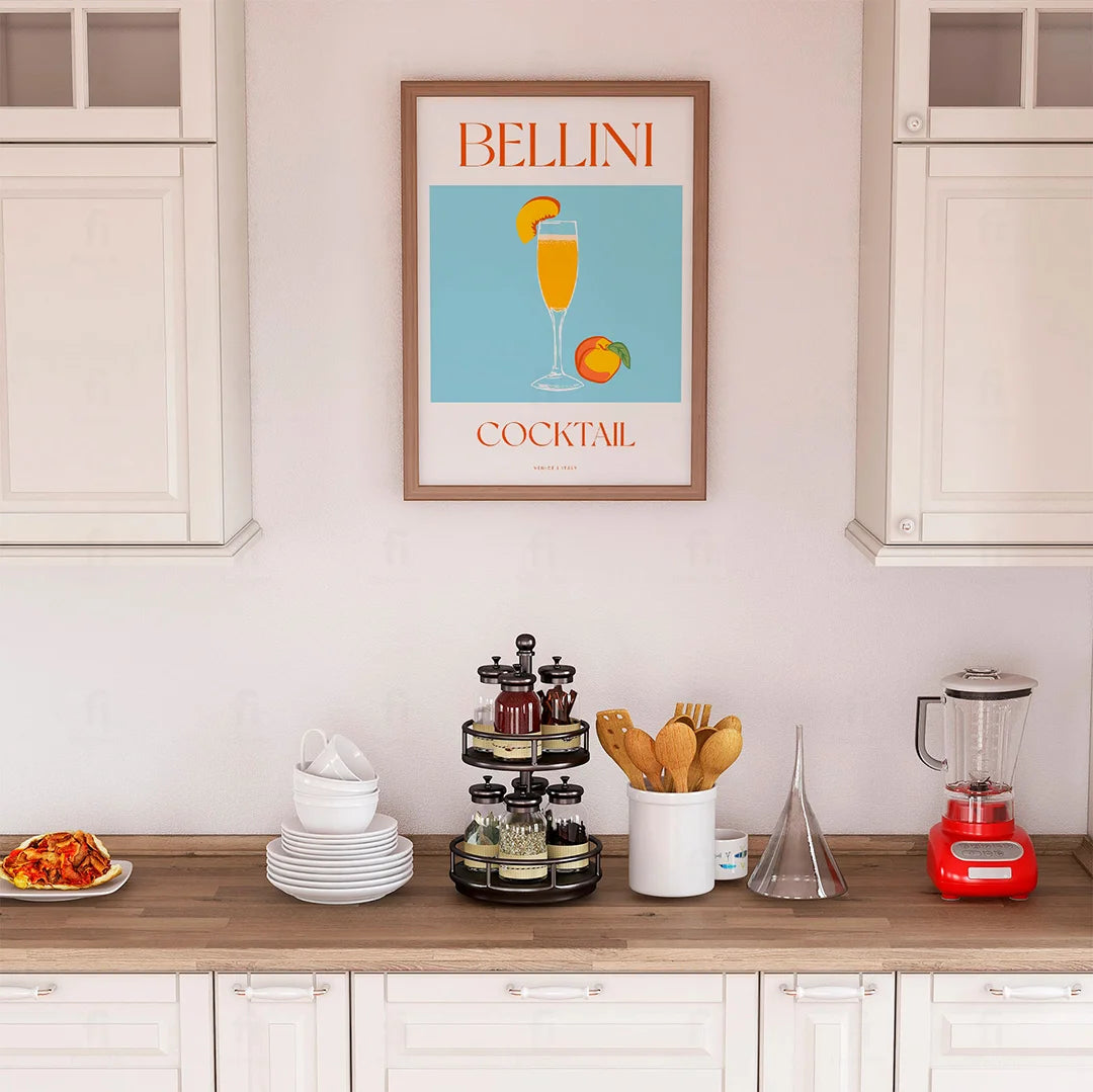 Plakat "Bellini" - Włoska Grafika z Koktajlem