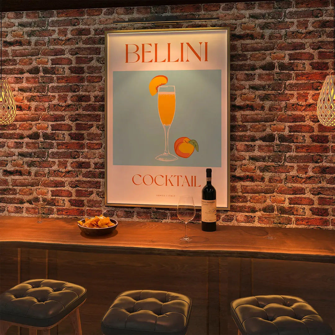 Plakat "Bellini" - Włoska Grafika z Koktajlem