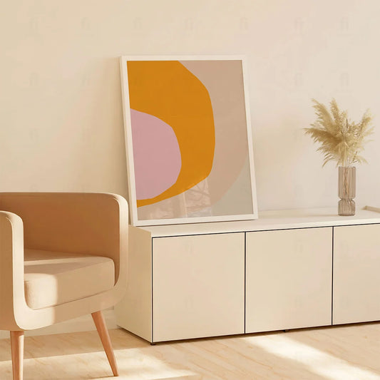Plakat "Abstract Sunshine" - Minimalistyczna Grafika ze Słońcem