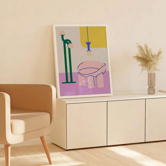 Plakat "Minimalistyczny Wystrój" - Grafika w Stylu Skandynawskim