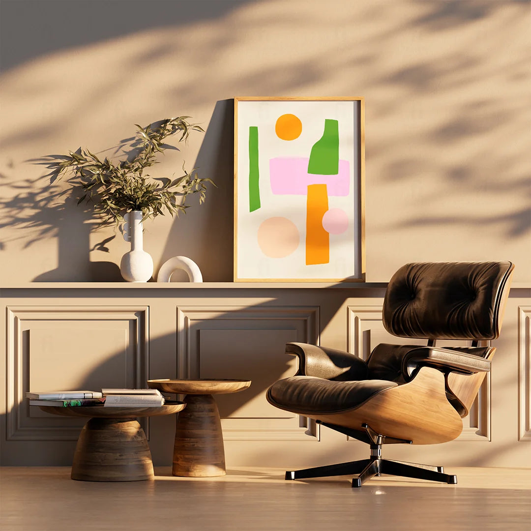 Plakat "Colorful Shapes" - Abstrakcyjna Grafika Nowoczesna
