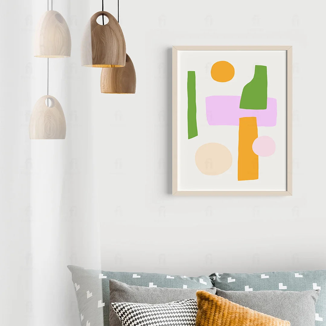 Plakat "Colorful Shapes" - Abstrakcyjna Grafika Nowoczesna