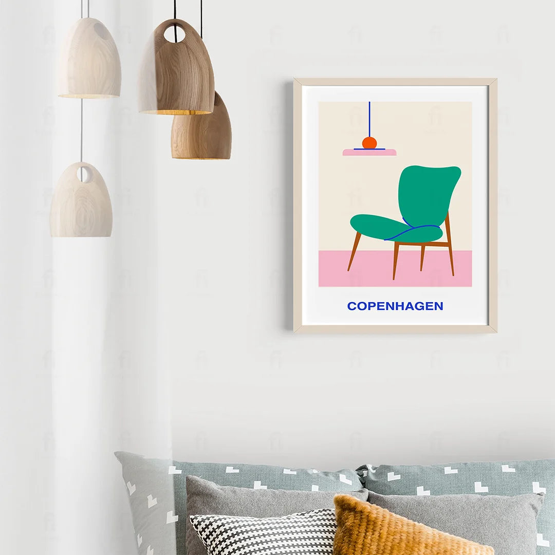 Plakat "Styl Kopenhagi" - Minimalistyczna Grafika Scandi
