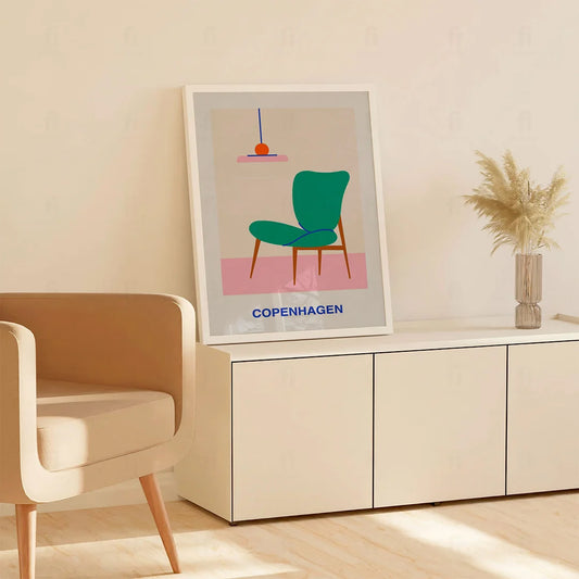 Plakat "Styl Kopenhagi" - Minimalistyczna Grafika Scandi