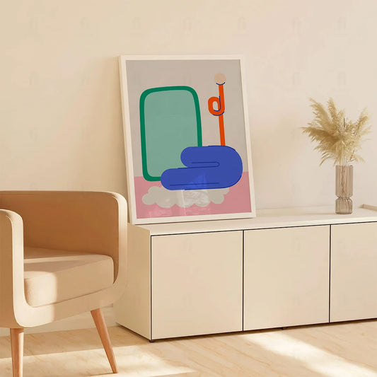 Plakat "Designerski Kącik" - Nowoczesna Grafika w Stylu Scandi