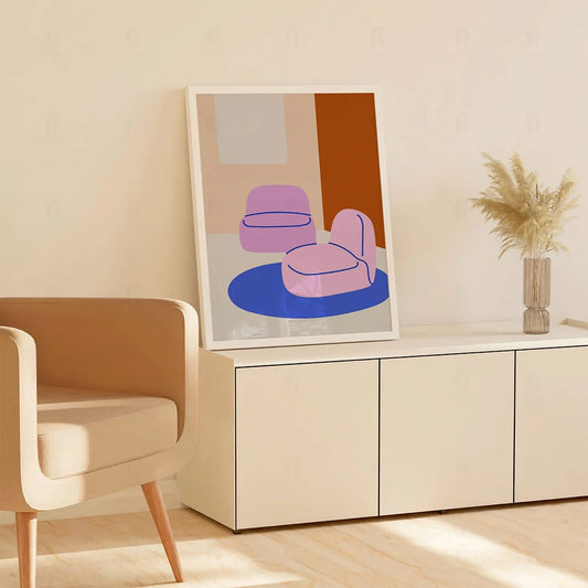 Plakat "Pastelowy Kącik" - Minimalistyczna Grafika Scandi