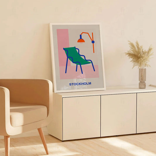 Plakat "Stylowy Kącik" - Grafika w Stylu Skandynawskim