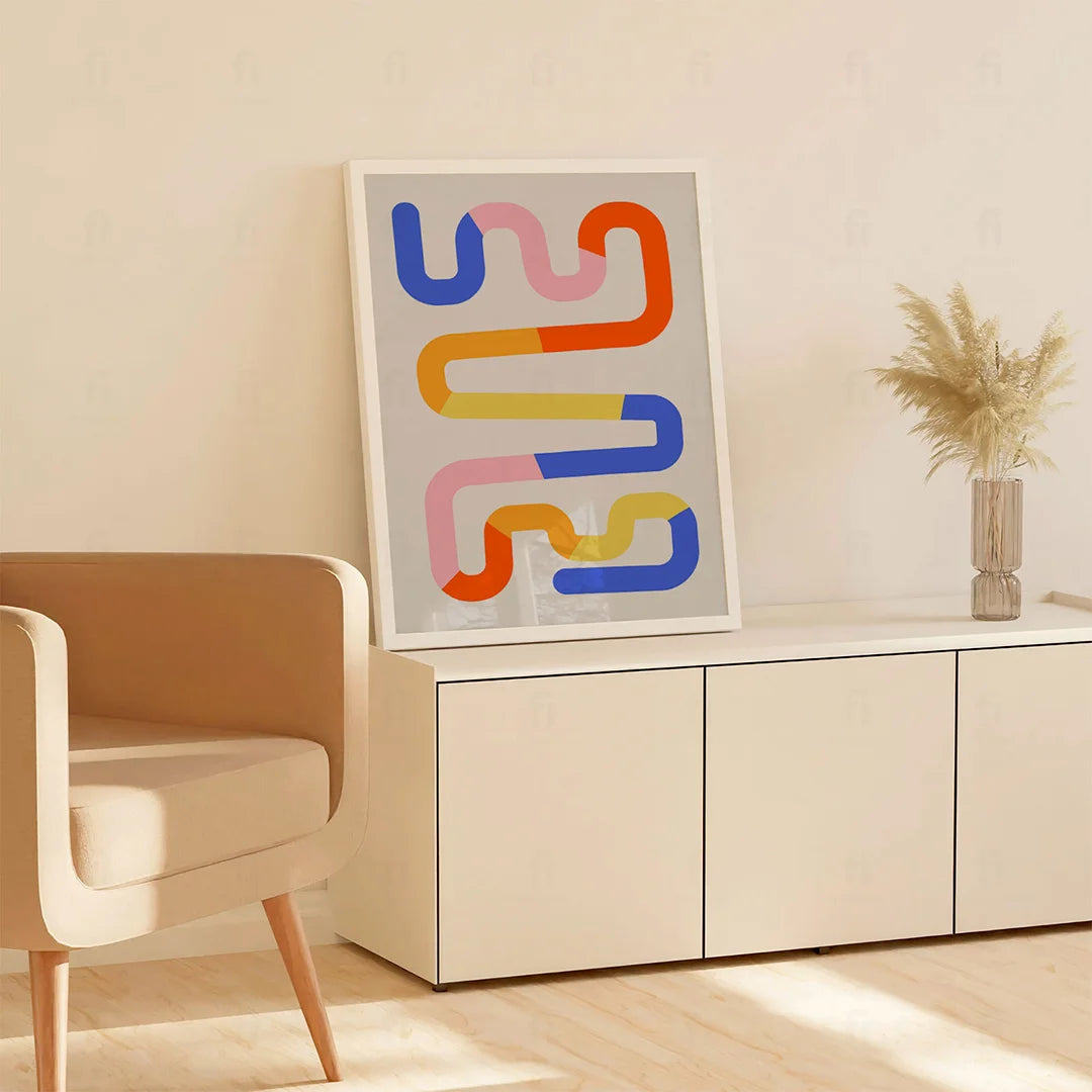 Plakat "Abstrakcyjne Linie" - Kolorowa Grafika Nowoczesna