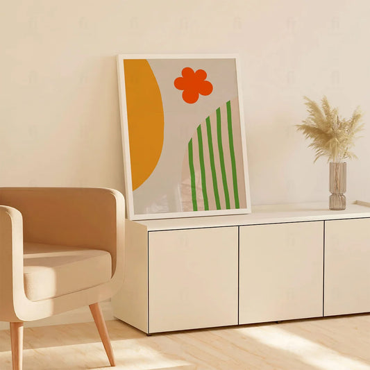 Plakat "Nowoczesna Kompozycja" - Abstrakcyjna Grafika w Stylu Scandi