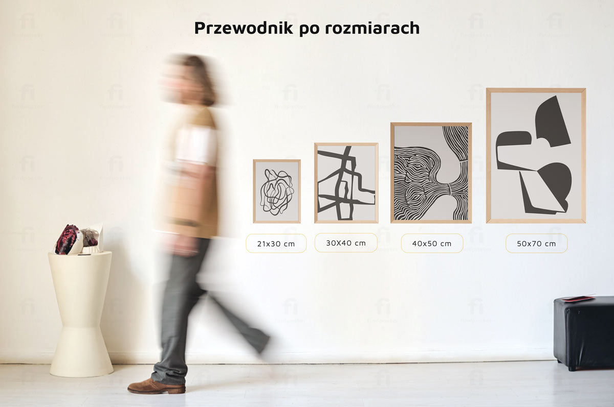 Plakat "Struktura Natury" - Abstrakcja Czarno-Biała
