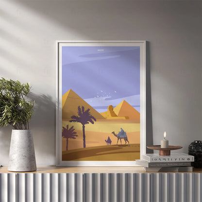 Plakat "Egipt, Piramidy i Sfinks" - Grafika z Historią
