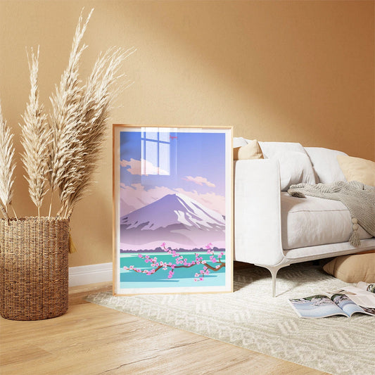 Plakat "Góra Fuji, Japonia" - Grafika w Stylu Japońskim