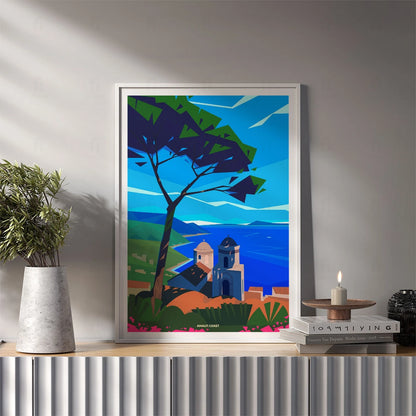 Plakat "Wybrzeże Amalfi" - Grafika z Włoch