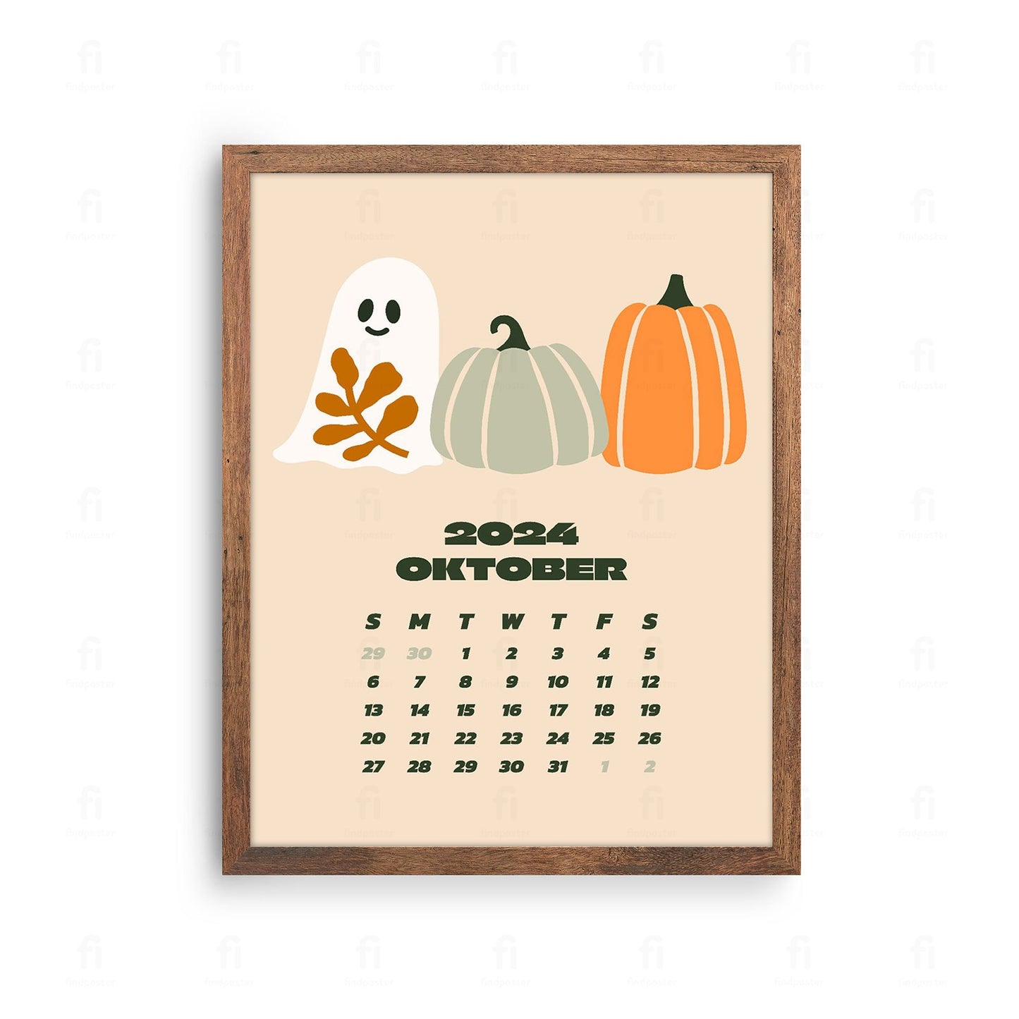 Plakat: October Calendar 2024