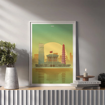 Plakat "Hanoi, Wietnam" - Egzotyczna Dekoracja Ścienna