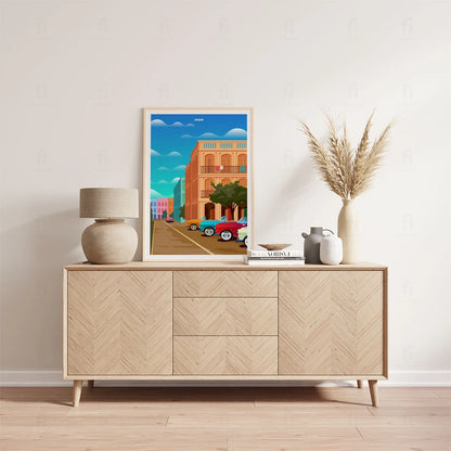 Plakat "Hawana, Kuba" - Grafika w Stylu Retro