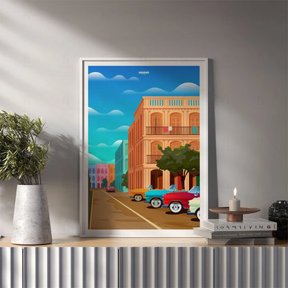 Plakat "Hawana, Kuba" - Grafika w Stylu Retro