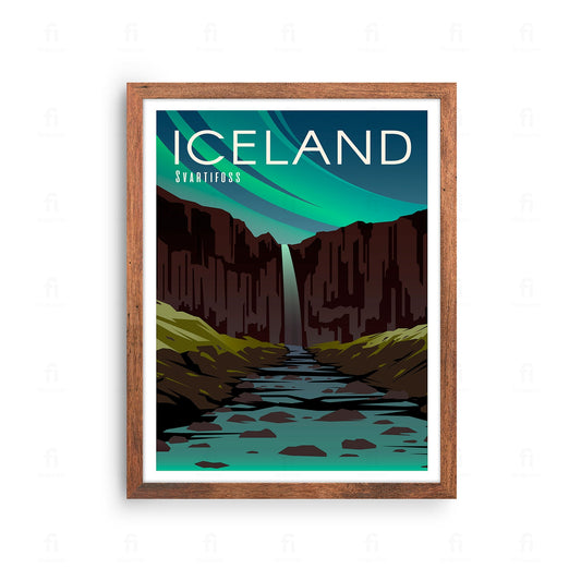 Plakat Islandia, Svartifoss