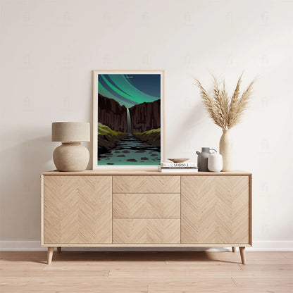 Plakat "Svartifoss, Islandia" - Grafika z Naturą
