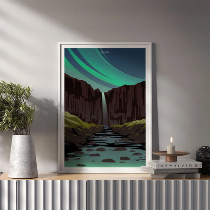 Plakat "Svartifoss, Islandia" - Grafika z Naturą