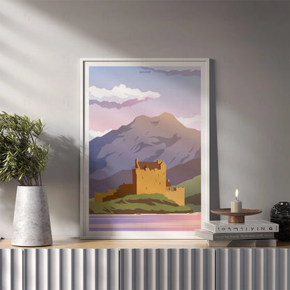 Plakat "Irlandia, Zamek" - Grafika z Historycznym Krajobrazem