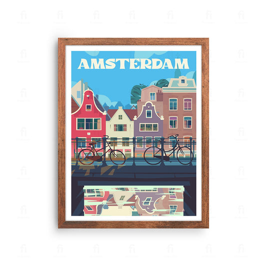 Plakat Amsterdam, Holandia