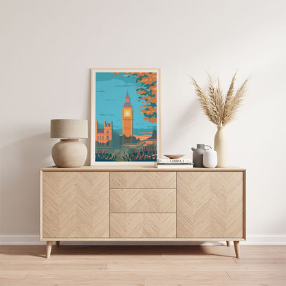 Plakat "Londyn, Big Ben" - Grafika z Anglii