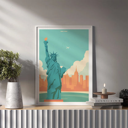 Plakat "Nowy Jork, Statua Wolności" - Grafika z USA