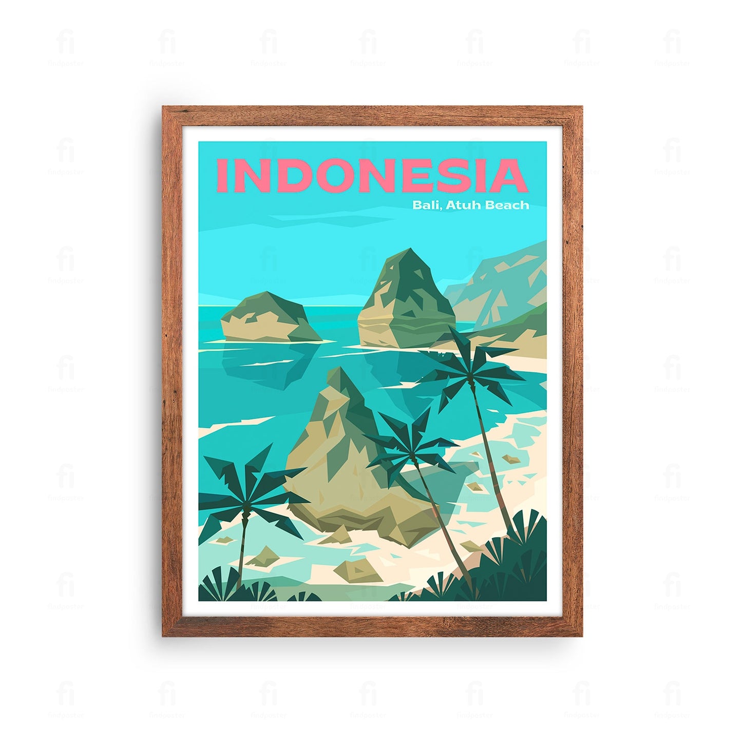 Plakat Bali, Plaża Atuh, Indonezja