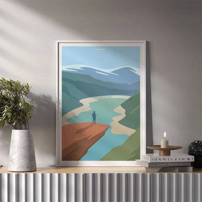 Plakat "Norwegia" - Grafika ze Skandynawskim Pejzażem