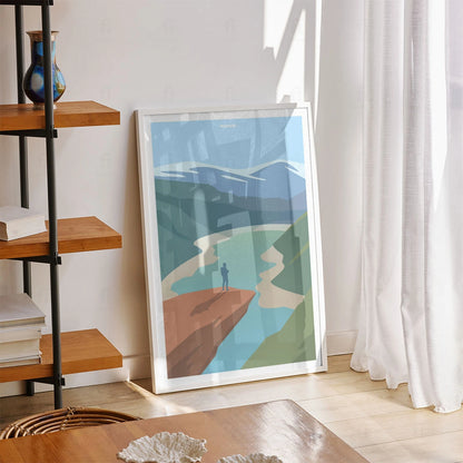 Plakat "Norwegia" - Grafika ze Skandynawskim Pejzażem