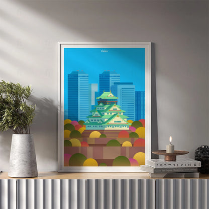 Plakat "Osaka, Japonia" - Grafika w Stylu Japońskim