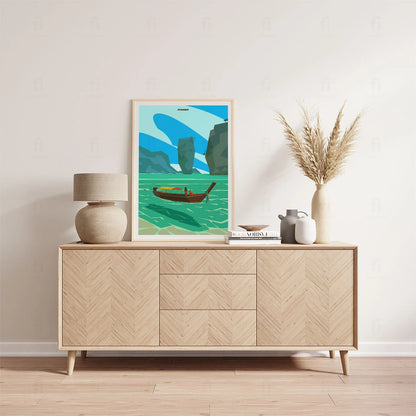 Plakat "Phuket, Tajlandia" - Egzotyczna Grafika z Azji