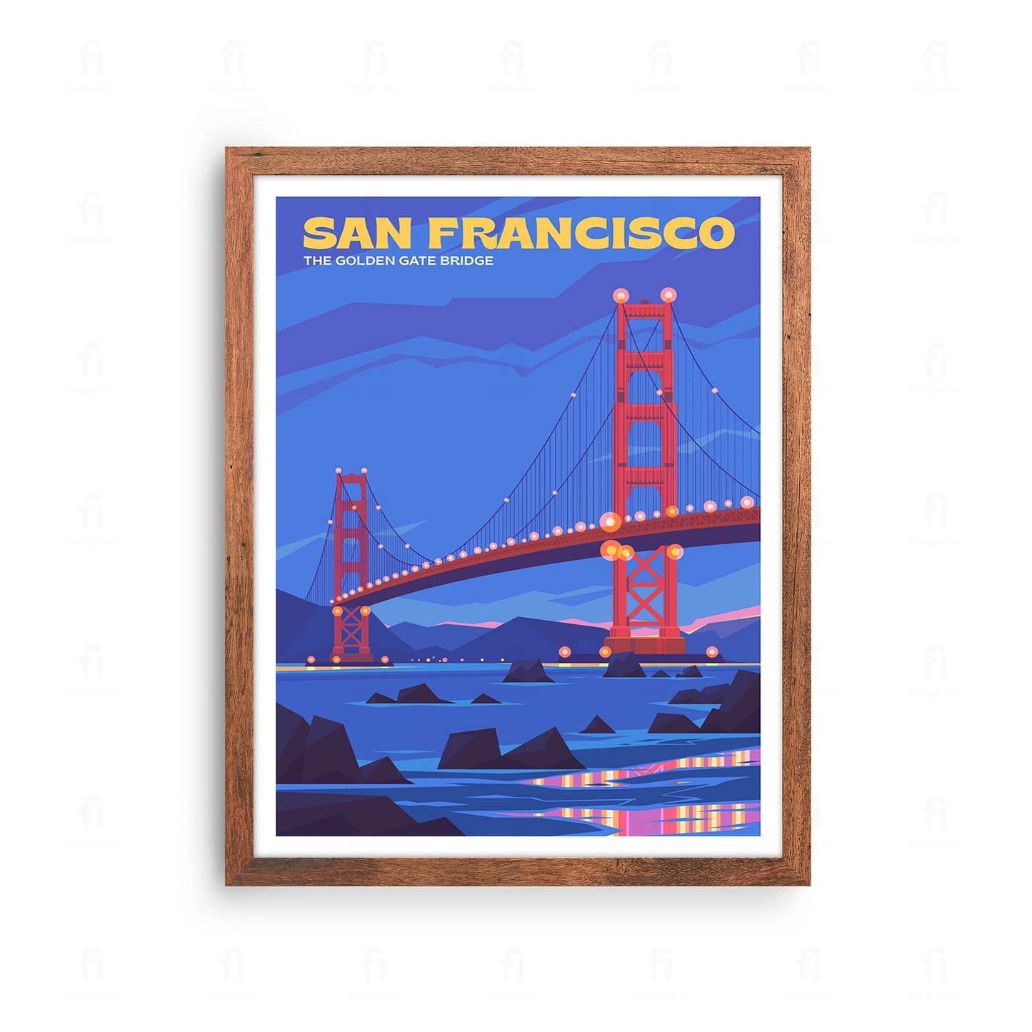 Plakat San Francisco, Golden Gate Bridge