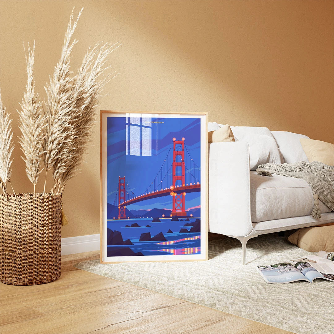 Plakat San Francisco, Golden Gate Bridge