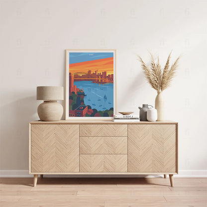 Plakat "Sydney" - Grafika z Australijską Metropolią
