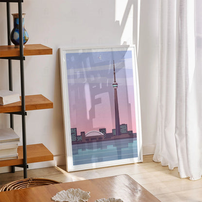 Plakat "Toronto" - Panorama Miasta o Zachodzie Słońca