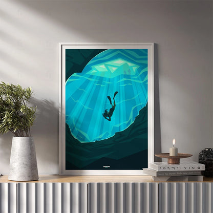 Plakat "Cancun, Meksyk" - Grafika z Podwodnym Światem